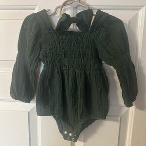 Lantern Sleeve Bubble Romper with Headband